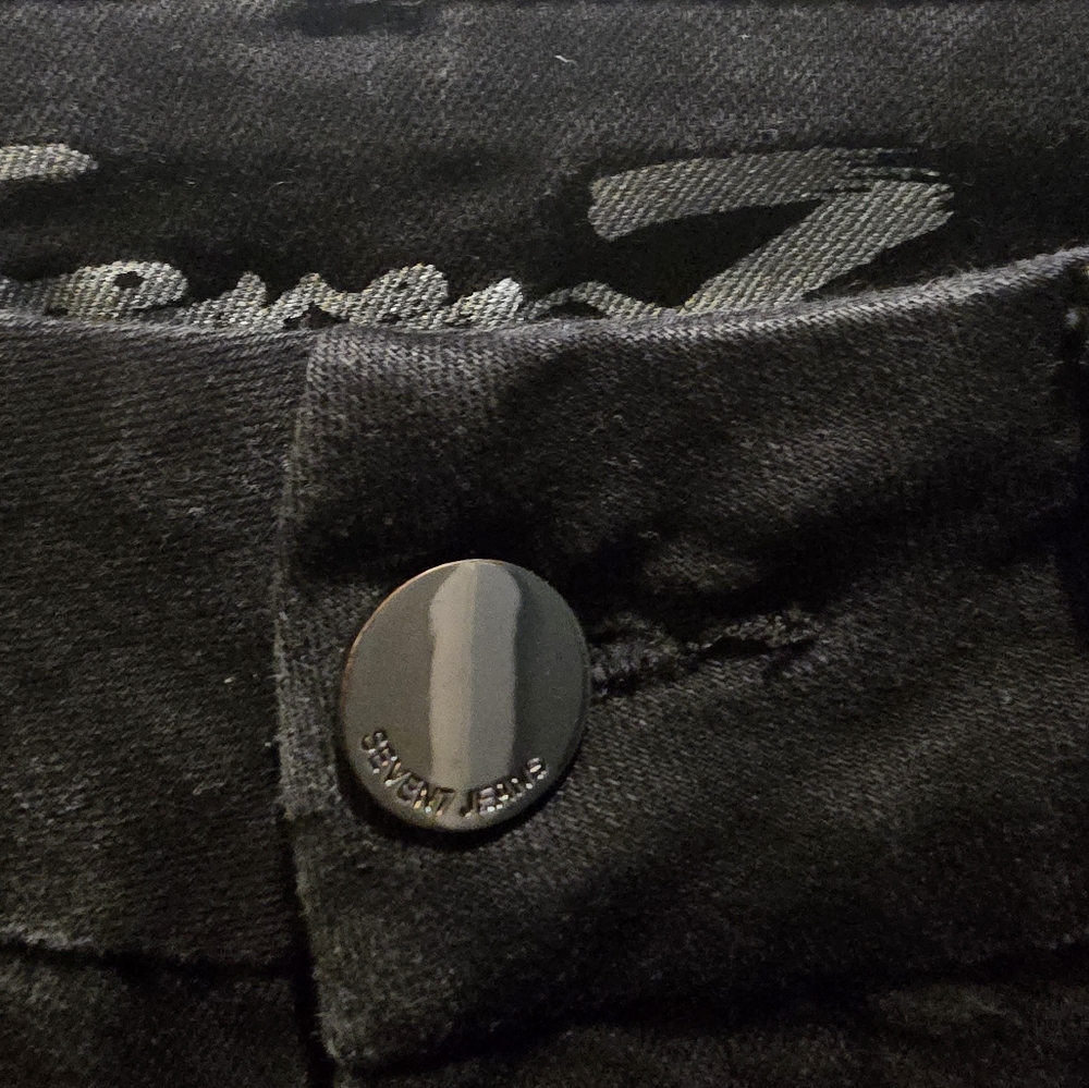 Seven7 Women's Black Straight Leg/ Skinny Jeans -- Size 10 - Picture 6 of 6
